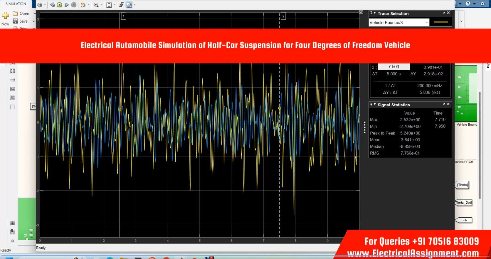 Active Suspension Half Car Model MATLAB Simulink Model screenshot 11